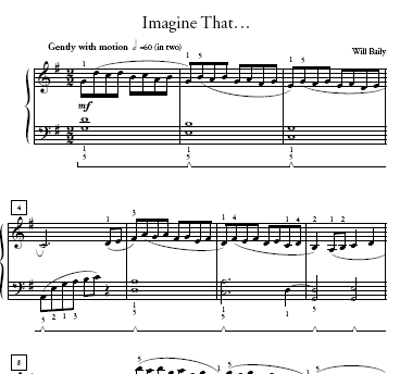 Imagine That Sheet Music and Sound Files for Piano Students